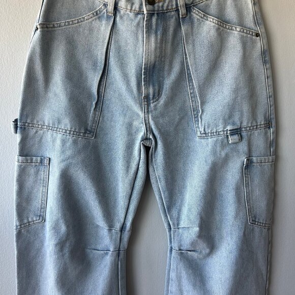 Lioness Miami Vice Cargo Jeans Denim Blue Women's Size Medium - Picture 6 of 13